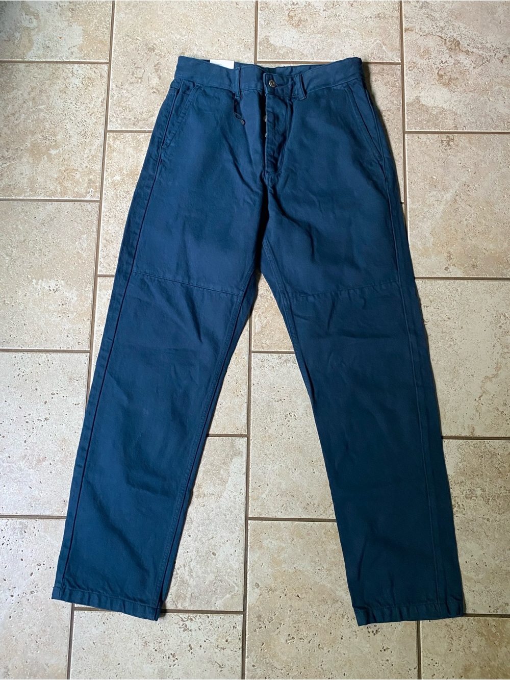 Zara Men's Carpenter Jeans Dark Blue, Straight Fit, Size 31